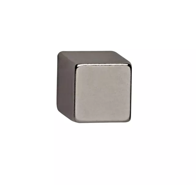 Een Magneet MAUL Neodymium kubus 10x10x10mm 3.8kg nikkel koop je bij EconOffice
