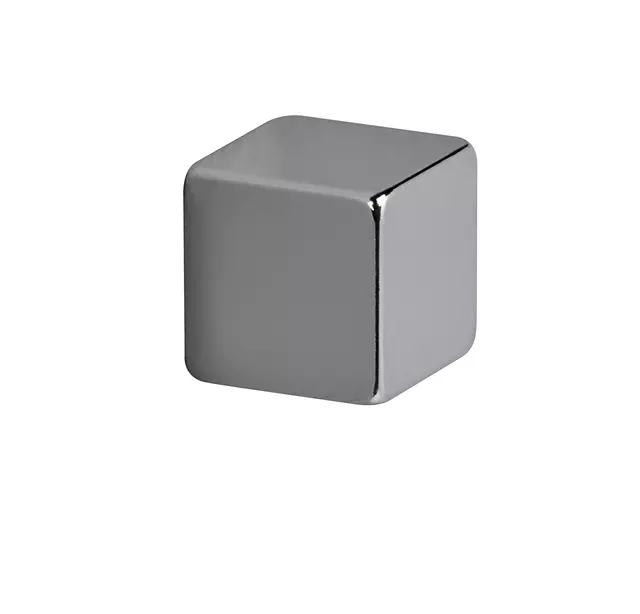 Een Magneet MAUL Neodymium kubus 10x10x10mm 3.8kg nikkel koop je bij KantoorProfi België BV