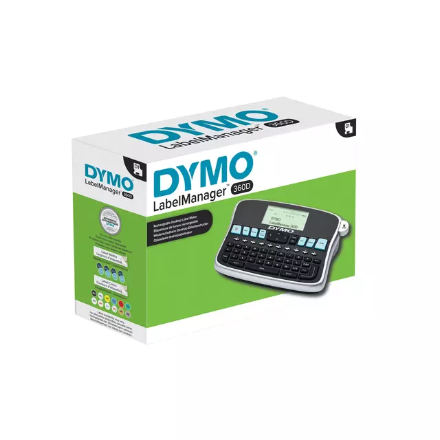 Een Labelprinter Dymo LabelManager 360D draagbaar azerty 19mm zwart koop je bij KantoorProfi België BV