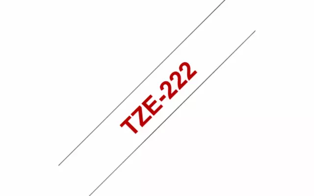 Een Labeltape Brother P-touch TZE-222 9mm rood op wit koop je bij Van Hoye Kantoor BV