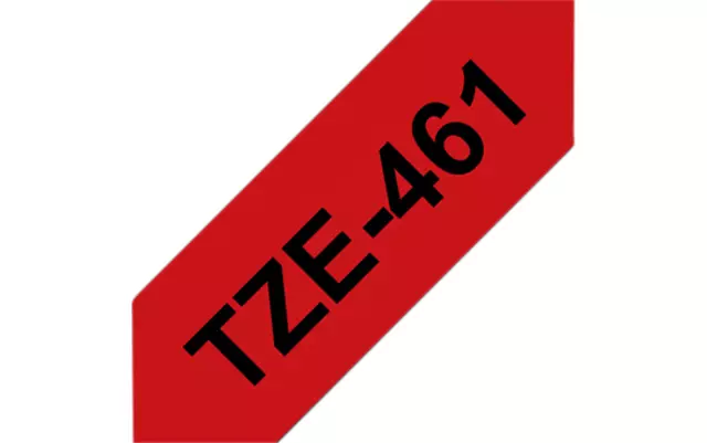 Een Labeltape Brother P-touch TZE-461 36mm zwart op rood koop je bij Van Hoye Kantoor BV