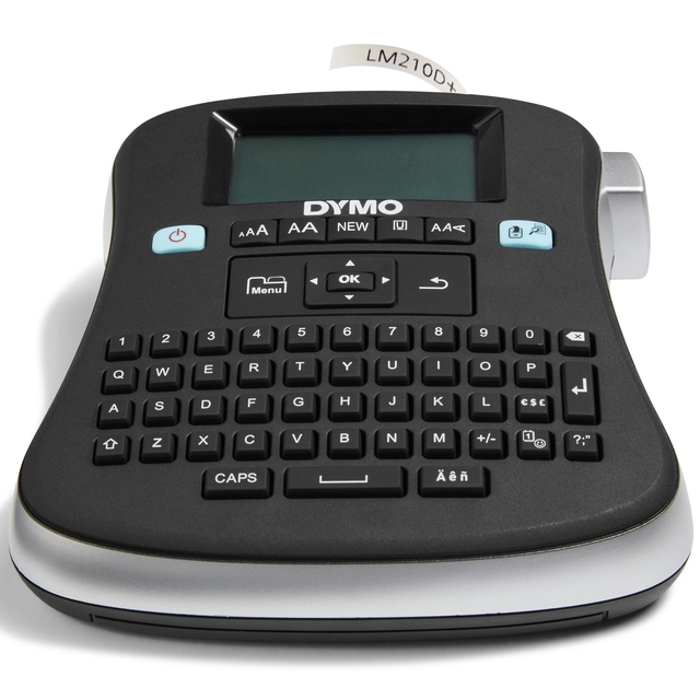 Een Labelprinter Dymo LabelManager 210D draagbaar qwerty 12mm zwart koop je bij Holzem Kantoorefficiency