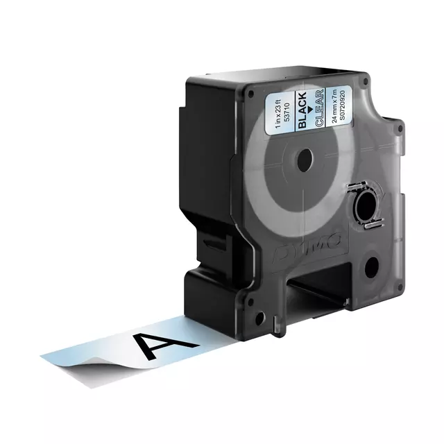 Een Labeltape Dymo LabelManager D1 polyester 24mm zwart op transparant koop je bij KantoorProfi België BV
