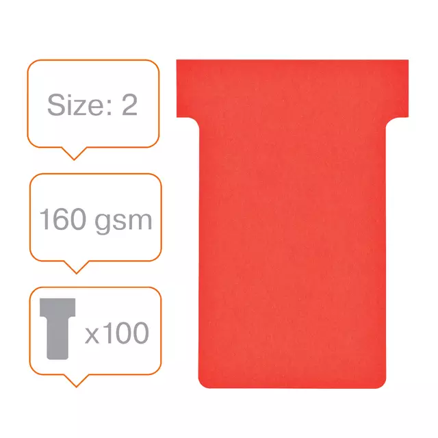 Een Planbord T-kaart Nobo nr 2 48mm rood koop je bij EconOffice