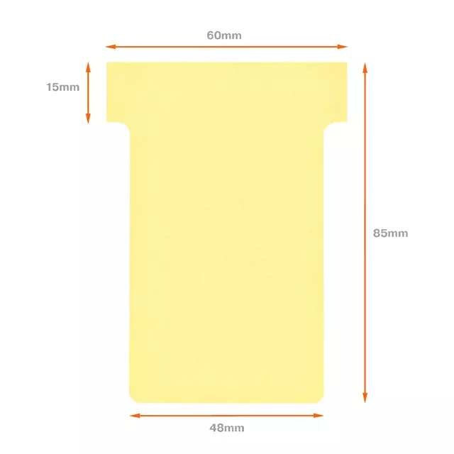 Een Planbord T-kaart Nobo nr 2 48mm geel koop je bij EconOffice