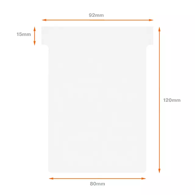 Een Planbord T-kaart Nobo nr 3 80mm wit koop je bij EconOffice