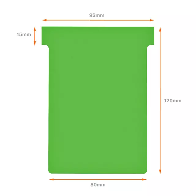 Een Planbord T-kaart Nobo nr 3 80mm groen koop je bij Van Leeuwen Boeken- en kantoorartikelen
