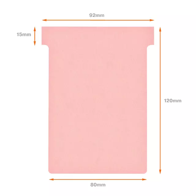 Een Planbord T-kaart Nobo nr 3 80mm roze koop je bij Van Leeuwen Boeken- en kantoorartikelen