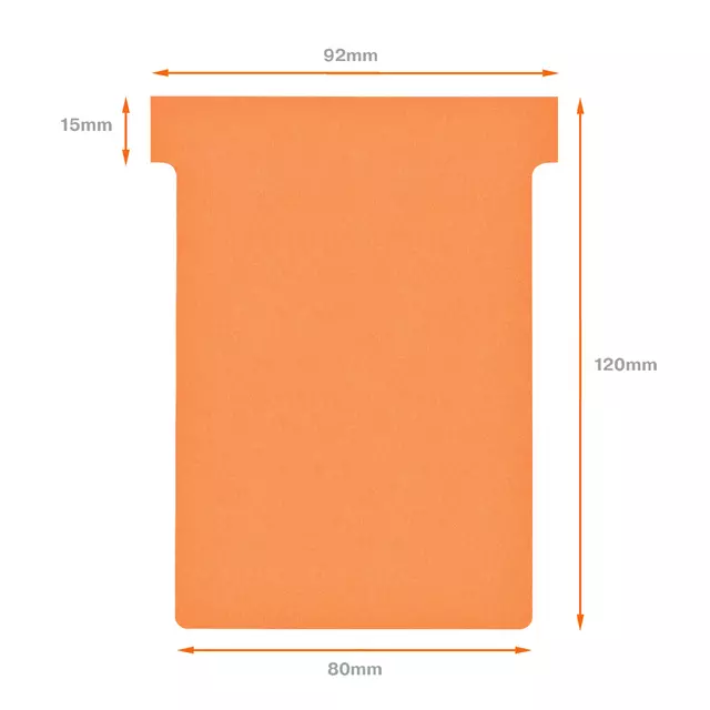 Een Planbord T-kaart Nobo nr 3 80mm oranje koop je bij KantoorProfi België BV