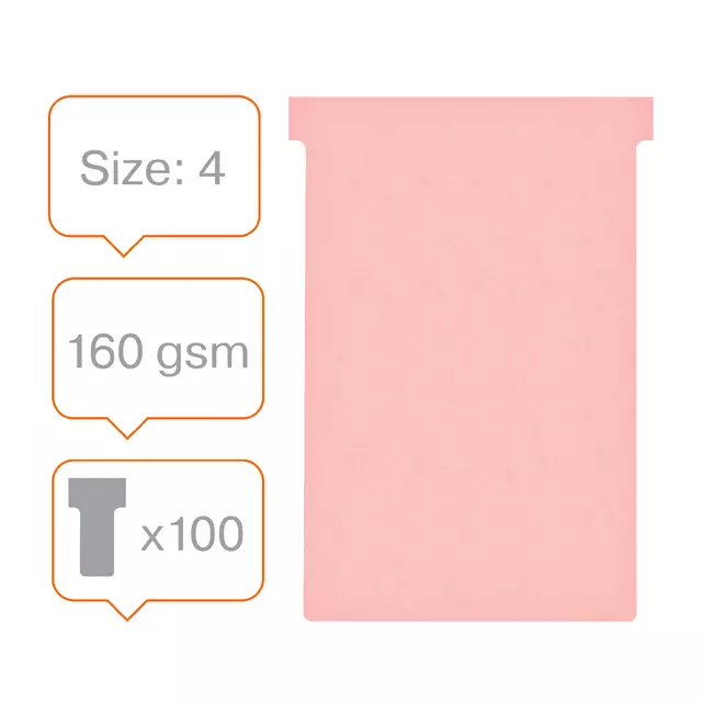 Een Planbord T-kaart Nobo nr 4 112mm roze koop je bij KantoorProfi België BV