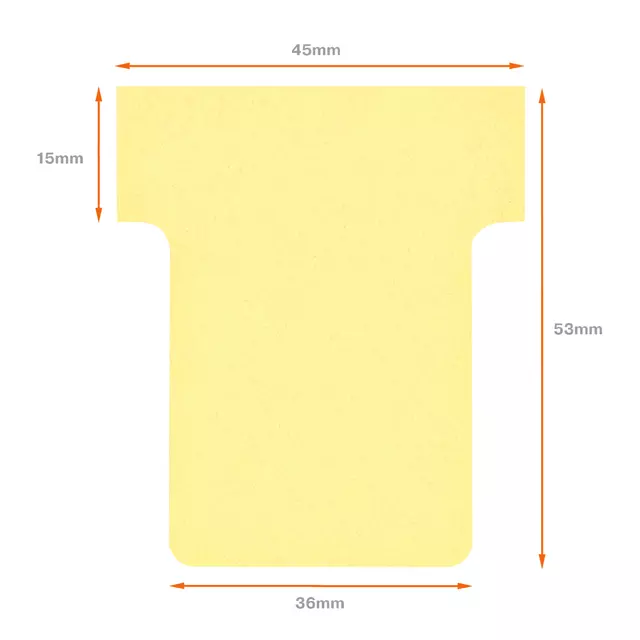 Een Planbord T-kaart Nobo nr 1.5 36mm geel koop je bij L&N Partners voor Partners B.V.