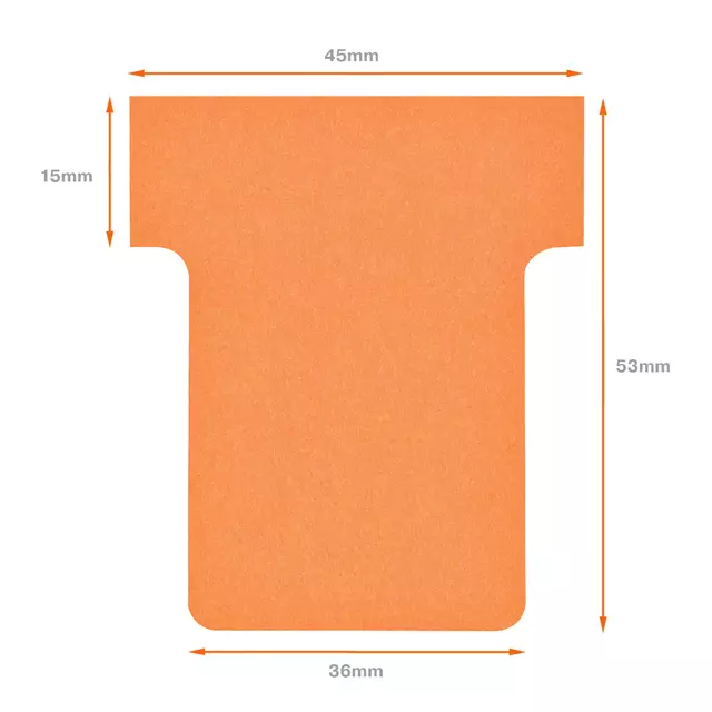 Een Planbord T-kaart Nobo nr 1.5 36mm oranje koop je bij Van Leeuwen Boeken- en kantoorartikelen