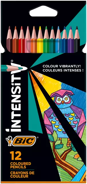 Een Kleurpotloden Bic Intensity assorti etui à 12 stuks koop je bij Van Leeuwen Boeken- en kantoorartikelen