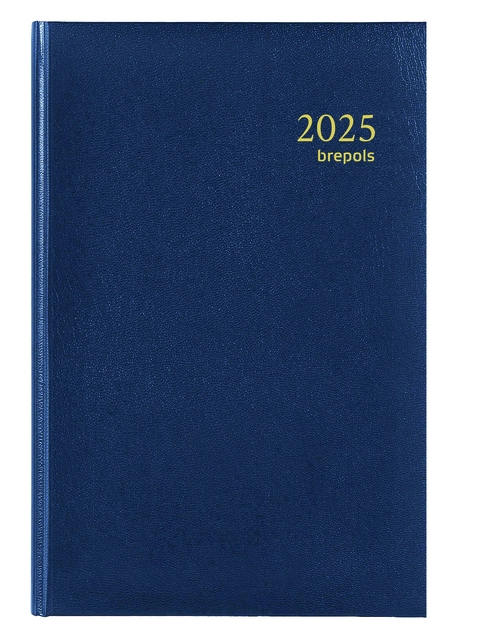 Een Agenda 2025 Brepols Saturnus Luxe 1dag/1pagina blauw koop je bij Van Hoye Kantoor BV