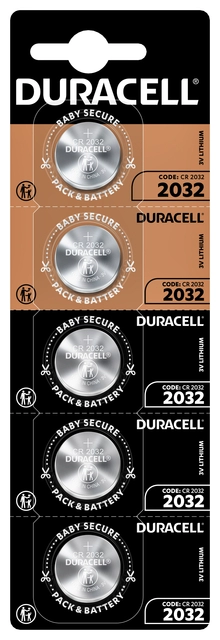 Een Batterij Duracell knoopcel CR2032 lithium koop je bij Van Hoye Kantoor BV