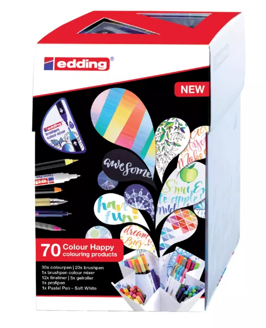 Een Brushpen edding Colour Happy assorti 70-delig koop je bij KantoorProfi België BV