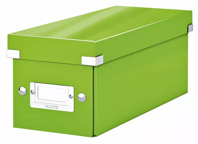 Een CD-box Leitz WOW Click&Store 143 x 136 x 352 mm groen koop je bij Van Hoye Kantoor BV