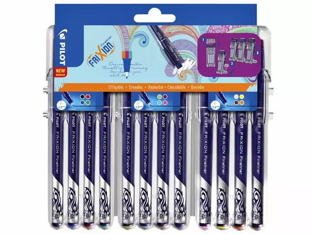 Een Fineliner Pilot friXion fijn assorti etui à 12 stuks koop je bij L&N Partners voor Partners B.V.