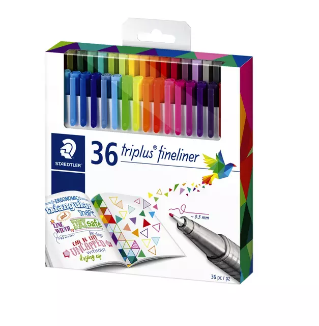 Een Fineliner Staedtler Triplus 334 0,3mm assorti set à 26 + 10 gratis koop je bij L&N Partners voor Partners B.V.