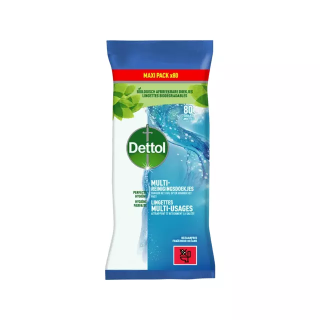 Een Hygiënische doekjes Dettol 80st koop je bij Van Hoye Kantoor BV