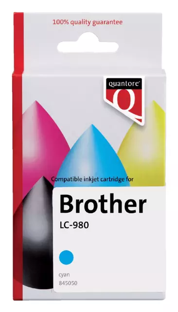 Een Inktcartridge Quantore alternatief tbv Brother LC-980 blauw koop je bij Van Hoye Kantoor BV