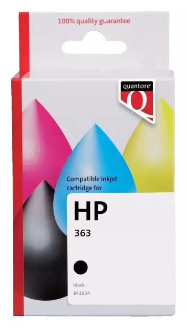 Een Inktcartridge Quantore alternatief tbv HP C8719EE 363XL zwart koop je bij Van Hoye Kantoor BV