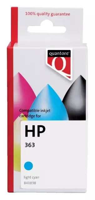 Een Inktcartridge Quantore alternatief tbv HP C8774EE 363 lichtblauw koop je bij Van Hoye Kantoor BV