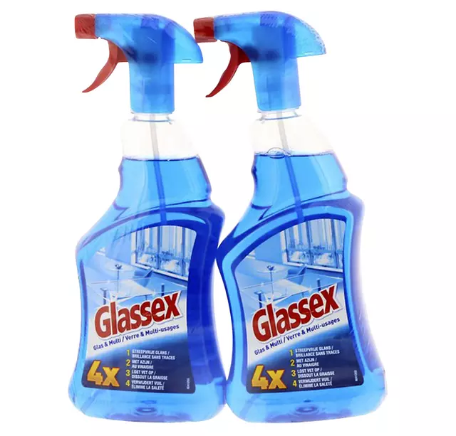 Een Interieurreiniger Glassex 2x750ml koop je bij Van Hoye Kantoor BV