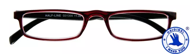 Een Lunettes de lecture I Need You +1.50 dpt Half-line rouge koop je bij Van Hoye Kantoor BV