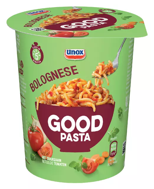 Een Good Pasta Unox spaghetti bolognese cup koop je bij Van Leeuwen Boeken- en kantoorartikelen