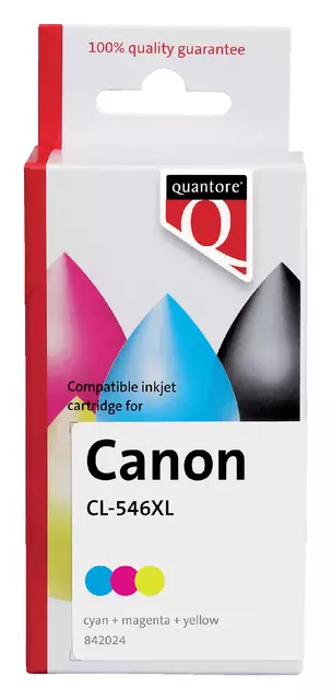 Een Inktcartridge Quantore alternatief tbv Canon CL-546XL kleur koop je bij Van Hoye Kantoor BV