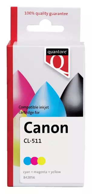 Een Inktcartridge Quantore alternatief tbv Canon CL-511 kleur koop je bij Van Hoye Kantoor BV