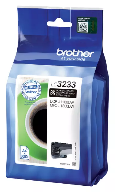 Een Inktcartridge Brother LC-3233BK zwart koop je bij Van Hoye Kantoor BV