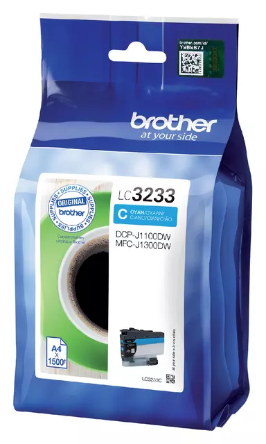 Een Inktcartridge Brother LC-3233C blauw koop je bij Van Hoye Kantoor BV