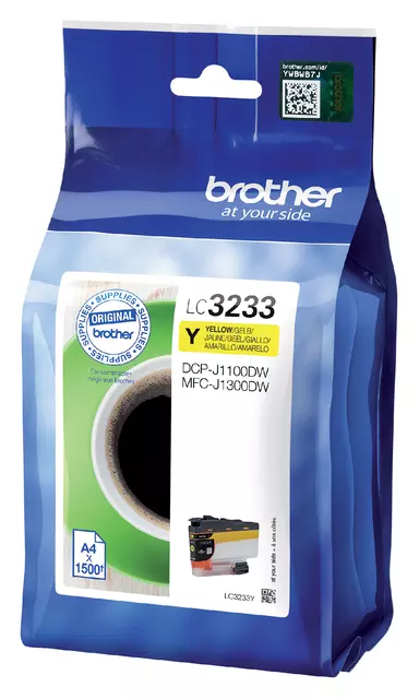 Een Inktcartridge Brother LC-3233Y geel koop je bij Van Hoye Kantoor BV