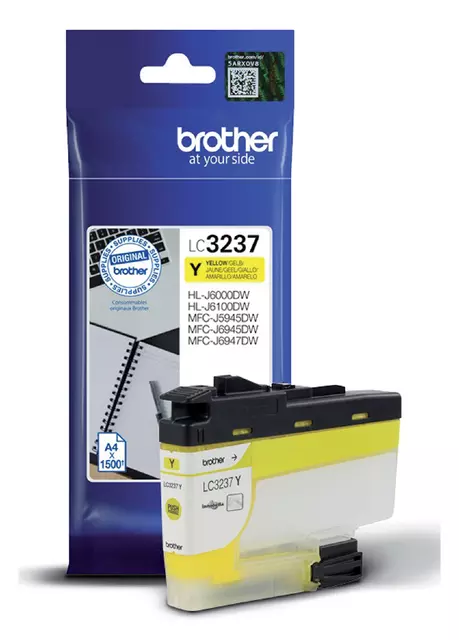 Een Inktcartridge Brother LC-3237Y geel koop je bij Van Hoye Kantoor BV