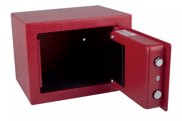 Een Coffre-fort Pavo Mini 230x170x170mm électronique rouge koop je bij QuickOffice BV