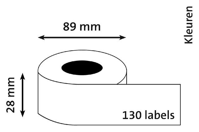 Een Etiket Dymo LabelWriter adressering 28x89mm 4 rollen á 130 stuks assorti koop je bij EconOffice