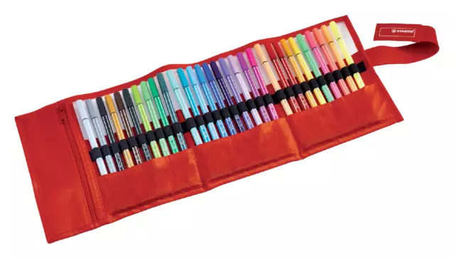 Een Fineliner STABILO pen 68/30 rollerset rood assorti set à 30 stuks koop je bij NiceSupplies.nl