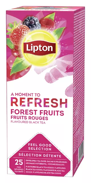 Een Thee Lipton Refresh forest fruits 25x1.5gr koop je bij Totaal Kantoor Goeree