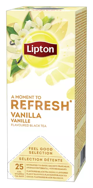 Een Thee Lipton Refresh vanille 25x1.5gr koop je bij Totaal Kantoor Goeree