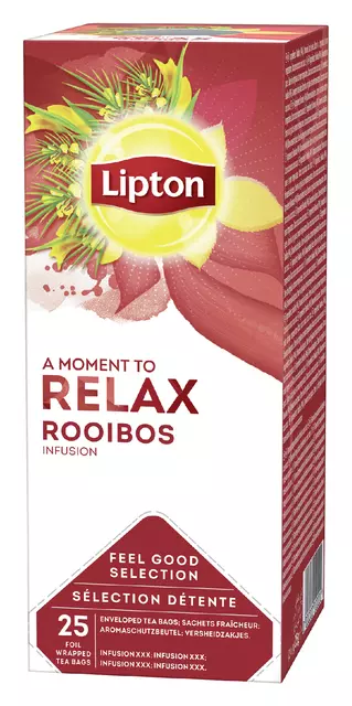 Een Thee Lipton Relax rooibos 25x1.5gr koop je bij Totaal Kantoor Goeree