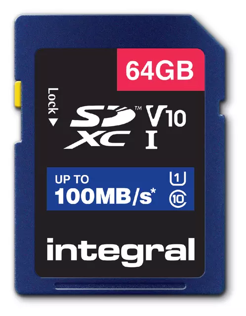 Een Geheugenkaart Integral SDXC V10 64GB koop je bij KantoorProfi België BV