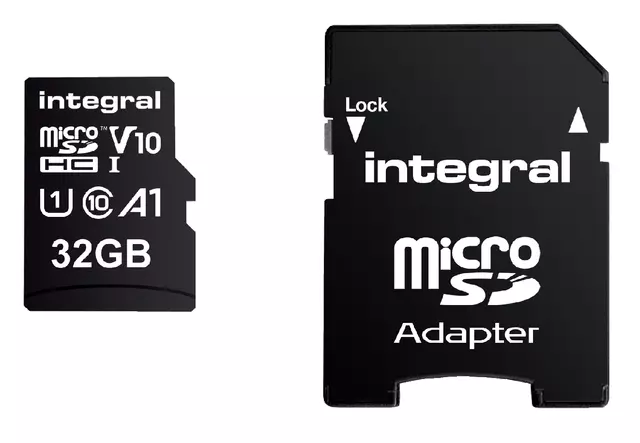 Een Geheugenkaart Integral microSDHC V10 32GB koop je bij MV Kantoortechniek B.V.