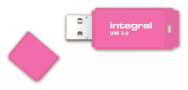 Een USB-stick 3.0 Integral 64GB neon roze koop je bij KantoorProfi België BV