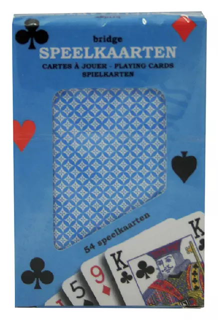 Een Speelkaarten premium blauw koop je bij MV Kantoortechniek B.V.