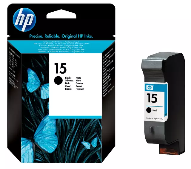 Een Inktcartridge HP C6615DE 15 zwart koop je bij Kantoorvakhandel van der Heijde