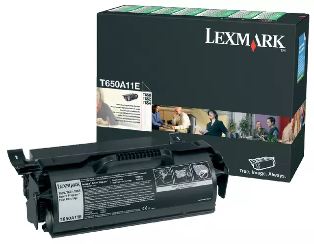Een Tonercartridge Lexmark T650A11E prebate zwart koop je bij EconOffice