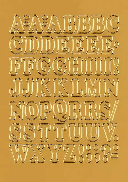 Een Etiket HERMA 4183 12mm letters A-Z goudfolie 50stuks koop je bij Van Hoye Kantoor BV