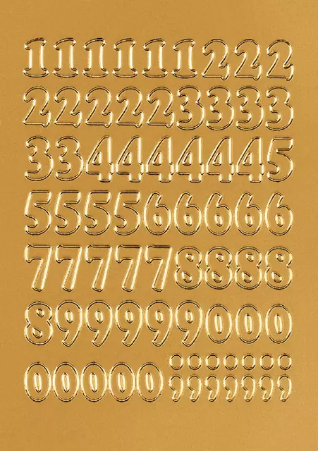 Een Etiket HERMA 4184 12mm getallen 0-9 goudfolie 66stuks koop je bij Van Hoye Kantoor BV